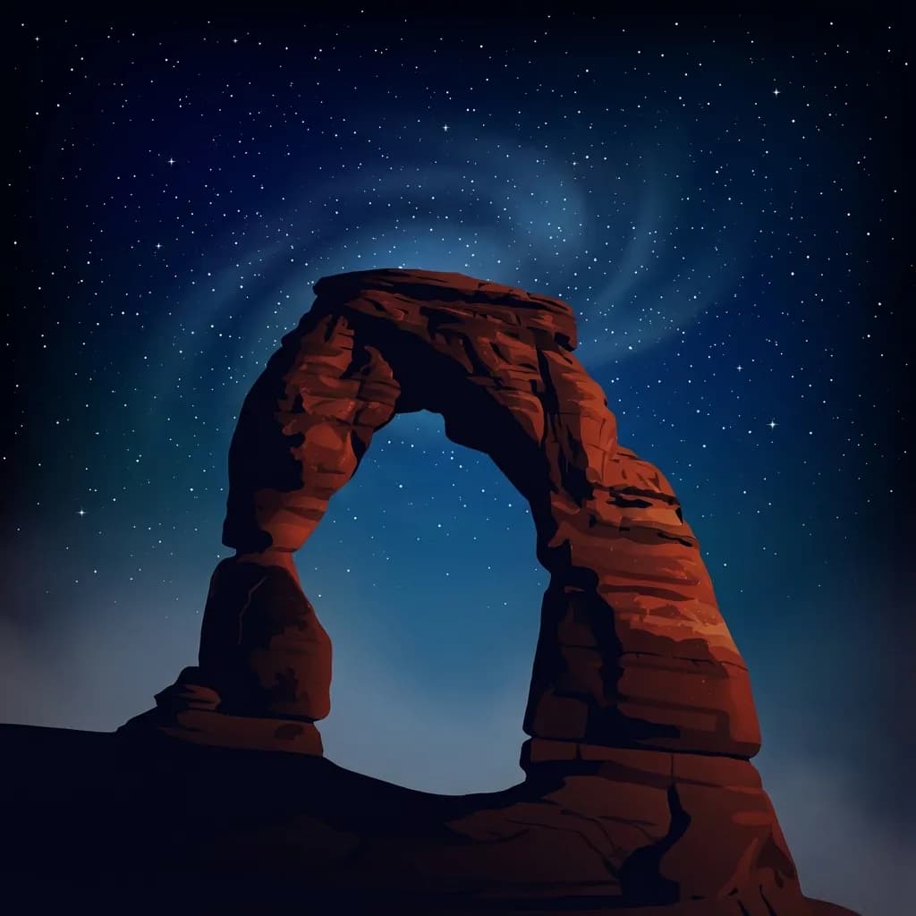 Delicate Arch Silhouette