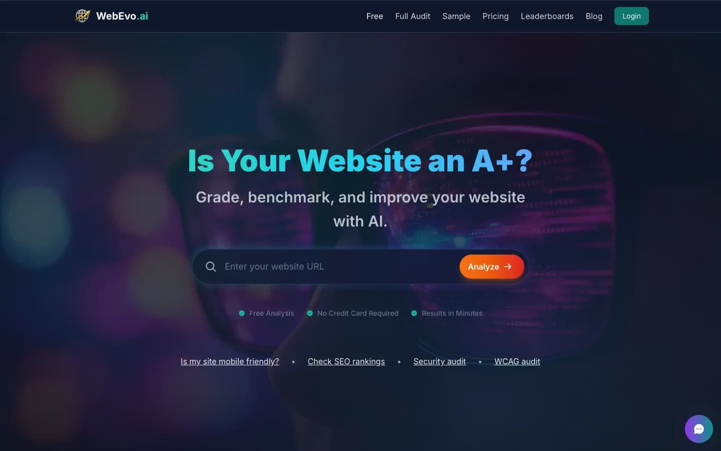 Webevo.ai desktop screenshot