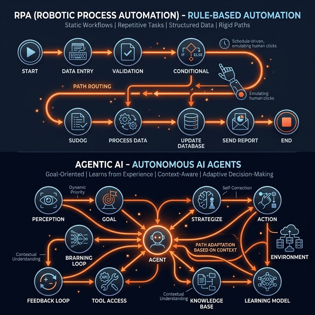 Agentic AI vs. Traditional RPA: Why Bolt-On Automation Fails